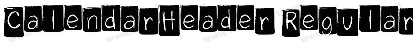 CalendarHeader Regular字体转换
